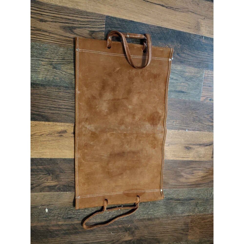 Suede Leather Firewood Log Carrier Only NO Stand Cognac Brown
